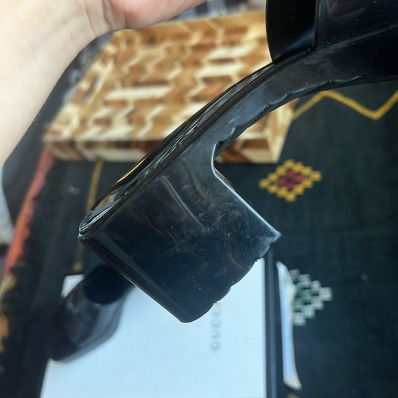 Black Gucci Rubber Mules Size 36 - Picture 7 of 8